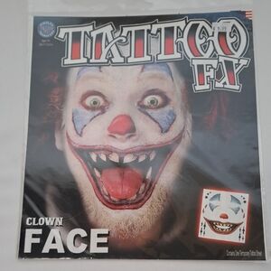 Clown Face Temporary Tattoo Kit
